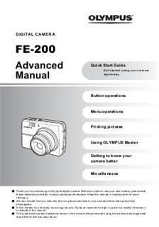 Olympus FE 200 manual. Camera Instructions.